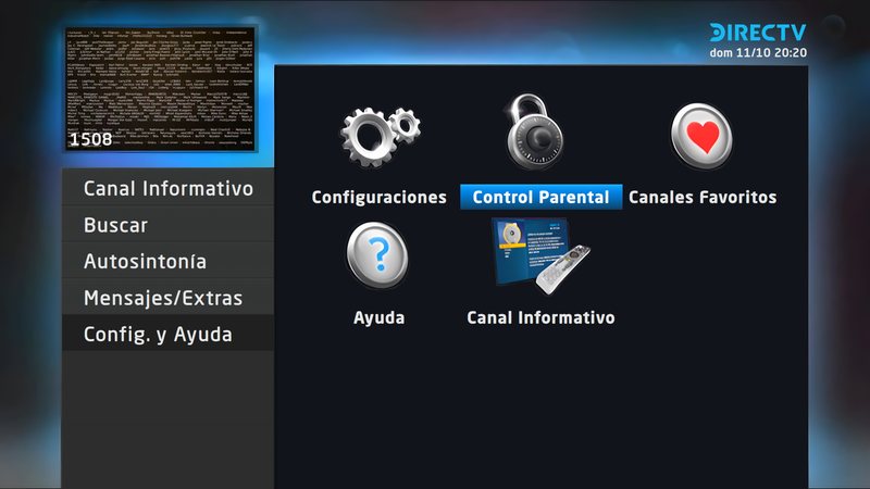 Menú principal